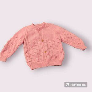🆕Handmade Baby Pink Cardi
